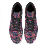 Tropical Flamingo Aloha Pattern Print High Top Leather Sneakers