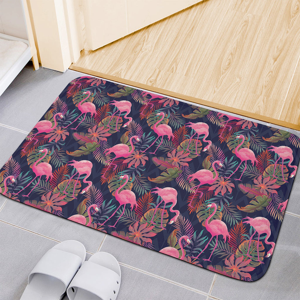 Tropical Flamingo Aloha Pattern Print Indoor Door Mat