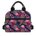 Tropical Flamingo Aloha Pattern Print Insulated Lunch Bag