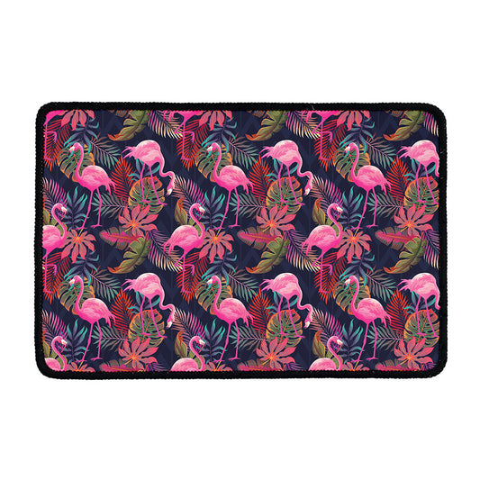 Tropical Flamingo Aloha Pattern Print Kitchen Mat