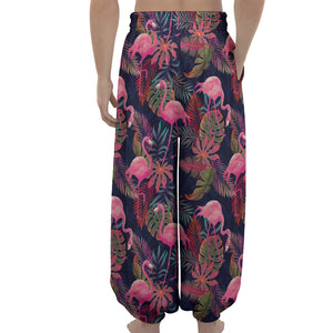 Tropical Flamingo Aloha Pattern Print Lantern Pants