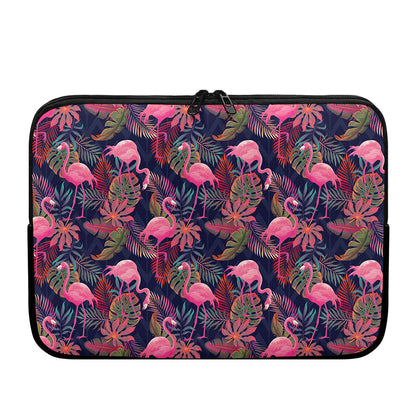 Tropical Flamingo Aloha Pattern Print Laptop Sleeve