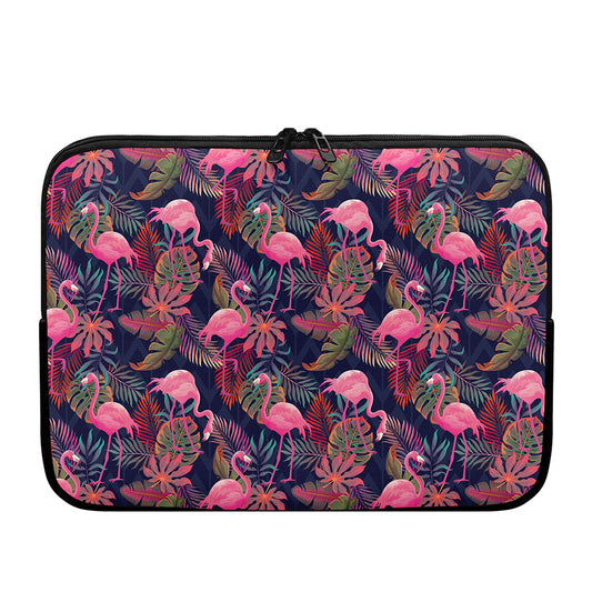 Tropical Flamingo Aloha Pattern Print Laptop Sleeve