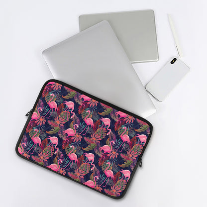 Tropical Flamingo Aloha Pattern Print Laptop Sleeve