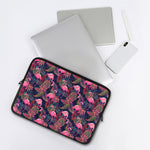 Tropical Flamingo Aloha Pattern Print Laptop Sleeve