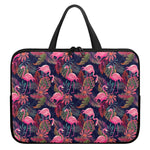 Tropical Flamingo Aloha Pattern Print Laptop Sleeve With Handle