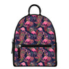 Tropical Flamingo Aloha Pattern Print Leather Backpack