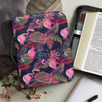 Tropical Flamingo Aloha Pattern Print Leather Bible Cover