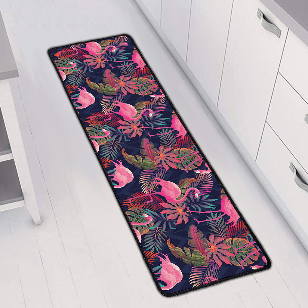 Tropical Flamingo Aloha Pattern Print Long Kitchen Mat