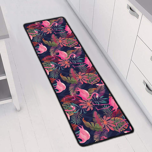 Tropical Flamingo Aloha Pattern Print Long Kitchen Mat