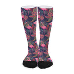 Tropical Flamingo Aloha Pattern Print Long Socks