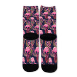 Tropical Flamingo Aloha Pattern Print Long Socks