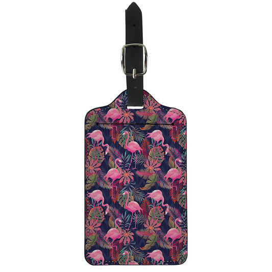 Tropical Flamingo Aloha Pattern Print Luggage Tag