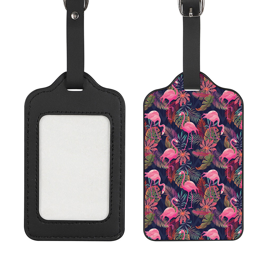 Tropical Flamingo Aloha Pattern Print Luggage Tag