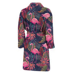 Tropical Flamingo Aloha Pattern Print Men's Bathrobe