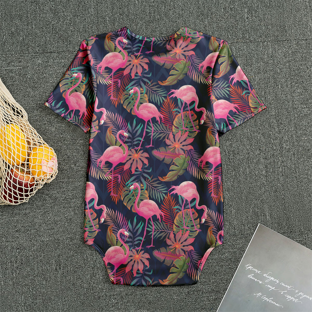 Tropical Flamingo Aloha Pattern Print Men's Bodysuit