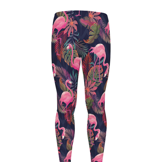 Tropical Flamingo Aloha Pattern Print Men's leggings