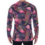 Tropical Flamingo Aloha Pattern Print Men's Long Sleeve T-Shirt