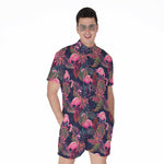 Tropical Flamingo Aloha Pattern Print Men's Rompers