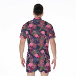 Tropical Flamingo Aloha Pattern Print Men's Rompers