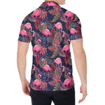 Tropical Flamingo Aloha Pattern Print Men's Shirt