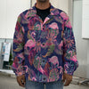 Tropical Flamingo Aloha Pattern Print Men's Shirt Jacket