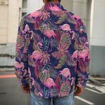 Tropical Flamingo Aloha Pattern Print Men's Shirt Jacket