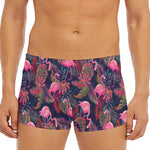 Tropical Flamingo Aloha Pattern Print Men's Short Boxer Briefs