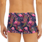 Tropical Flamingo Aloha Pattern Print Men's Short Boxer Briefs