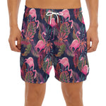 Tropical Flamingo Aloha Pattern Print Men's Split Running Shorts