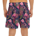 Tropical Flamingo Aloha Pattern Print Men's Split Running Shorts