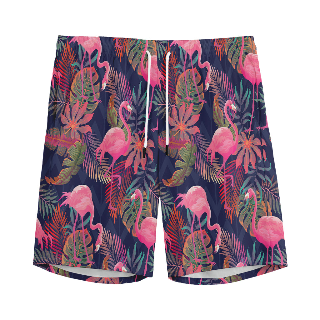 Tropical Flamingo Aloha Pattern Print Men's Sports Shorts