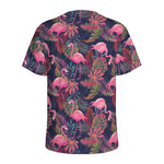 Tropical Flamingo Aloha Pattern Print Men's Sports T-Shirt