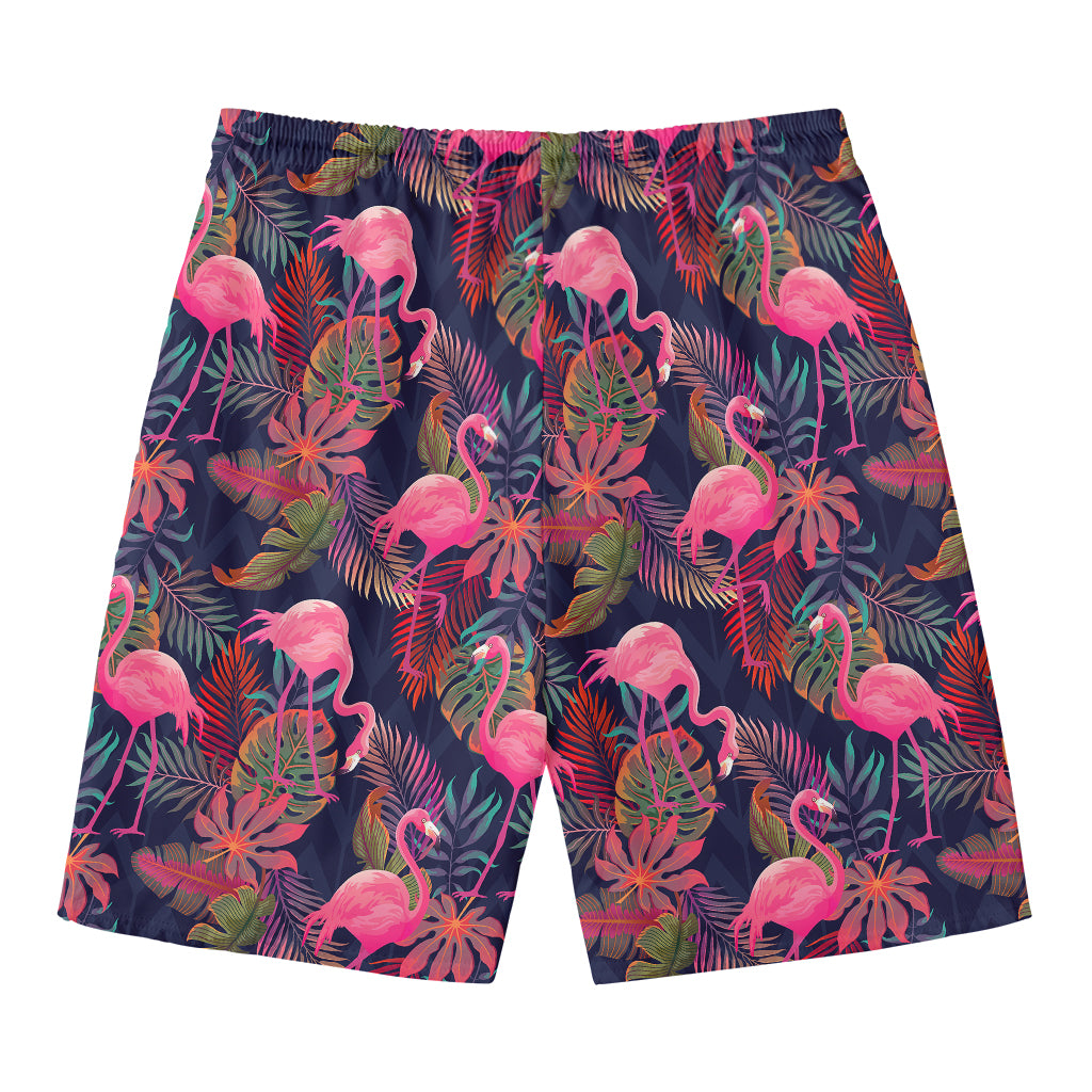 Tropical Flamingo Aloha Pattern Print Men's Swim Trunks