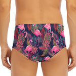 Tropical Flamingo Aloha Pattern Print Men's Triangle Swim Briefs