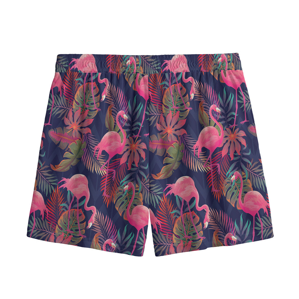 Tropical Flamingo Aloha Pattern Print Mesh Shorts