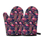 Tropical Flamingo Aloha Pattern Print Oven Mitts