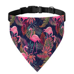 Tropical Flamingo Aloha Pattern Print Over The Collar Dog Bandana