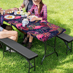Tropical Flamingo Aloha Pattern Print Picnic Table Cover