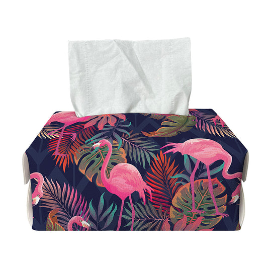 Tropical Flamingo Aloha Pattern Print Rectangle Tissue Box Cover