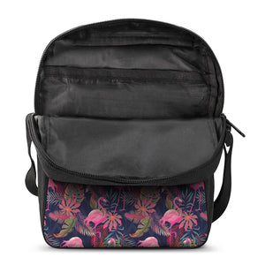 Tropical Flamingo Aloha Pattern Print Rectangular Crossbody Bag