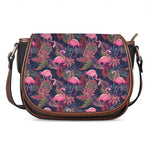 Tropical Flamingo Aloha Pattern Print Saddle Bag