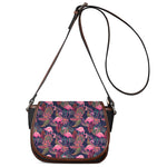 Tropical Flamingo Aloha Pattern Print Saddle Bag