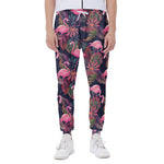 Tropical Flamingo Aloha Pattern Print Scuba Joggers