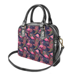 Tropical Flamingo Aloha Pattern Print Shoulder Handbag