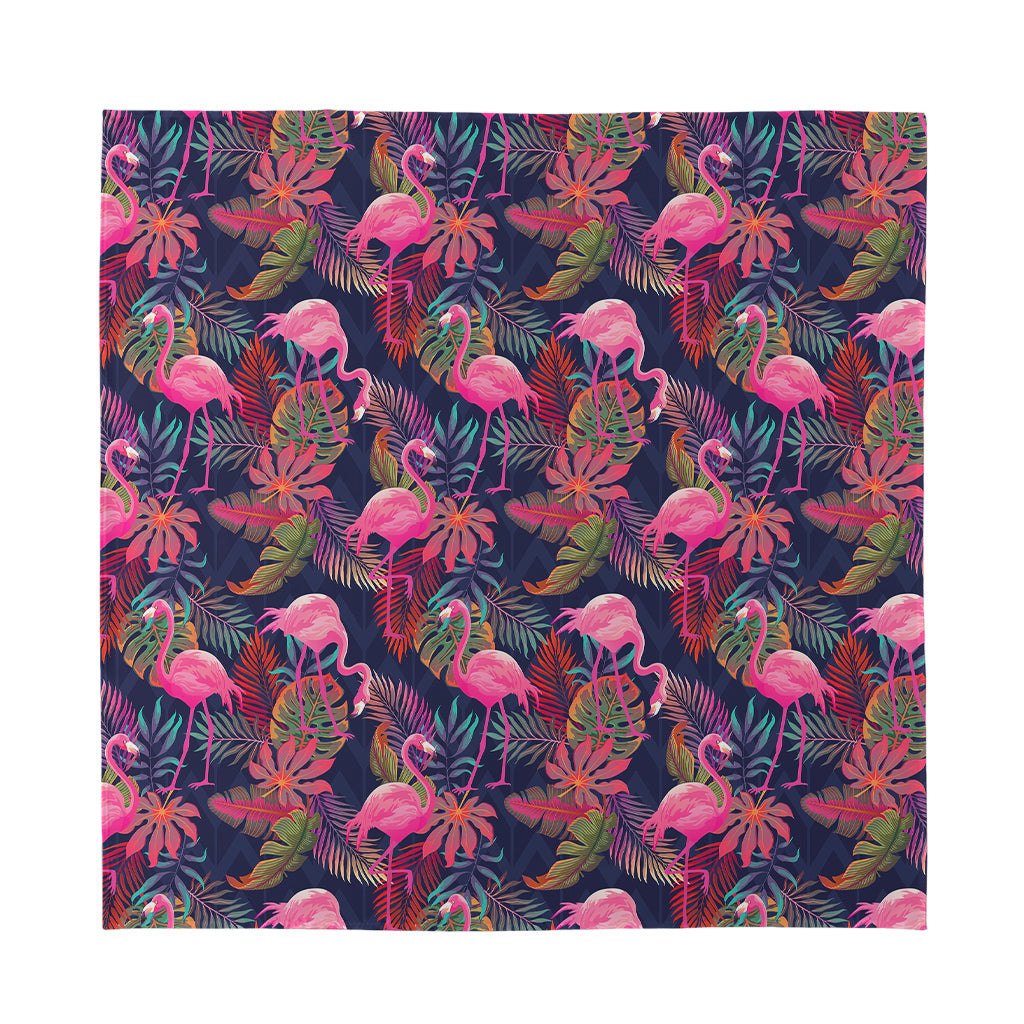 Tropical Flamingo Aloha Pattern Print Silk Bandana