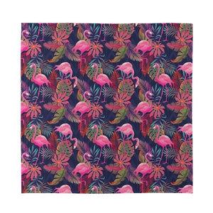 Tropical Flamingo Aloha Pattern Print Silk Bandana