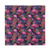 Tropical Flamingo Aloha Pattern Print Silk Bandana