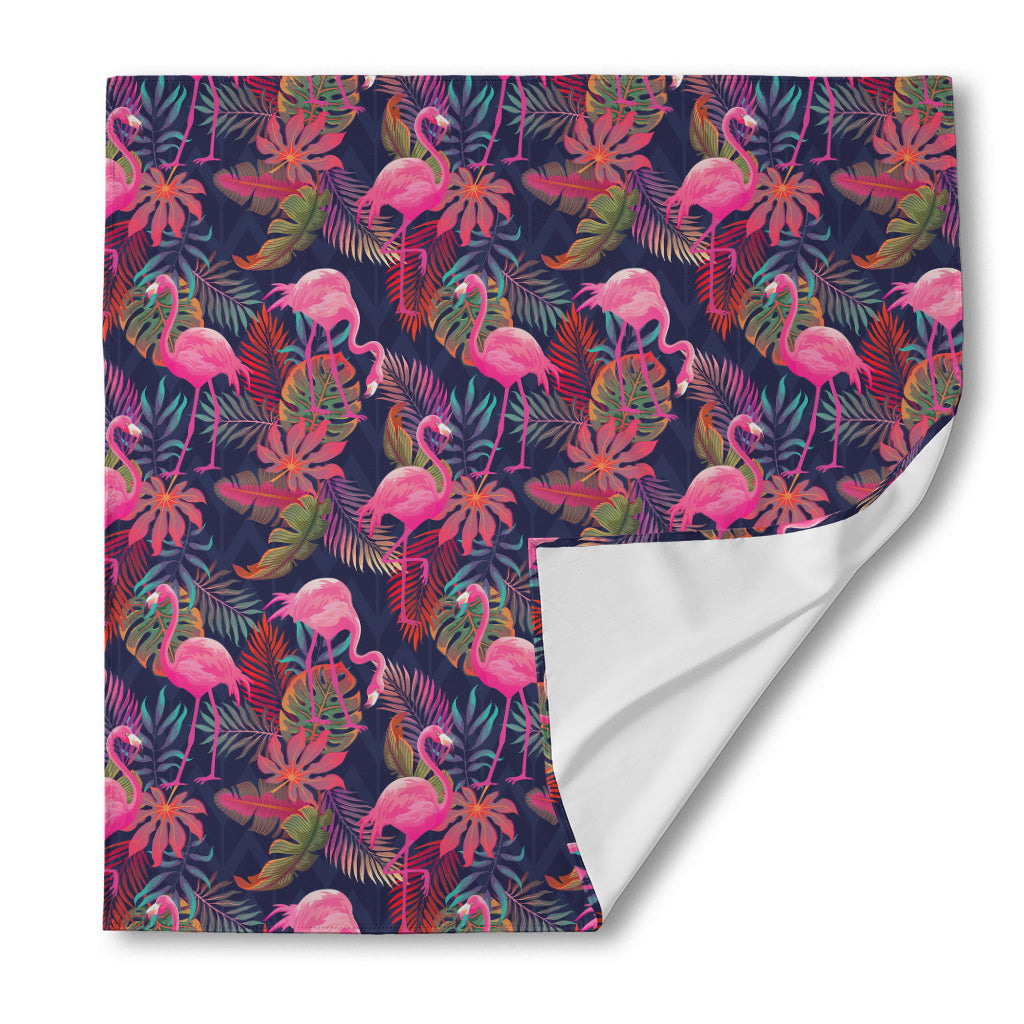 Tropical Flamingo Aloha Pattern Print Silk Bandana