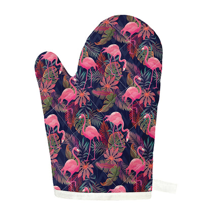 Tropical Flamingo Aloha Pattern Print Single Oven Mitt